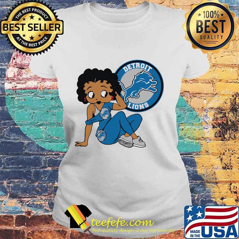 Betty boop detroit lions football s Laides tee Betty boop detroit lions football s Laides tee