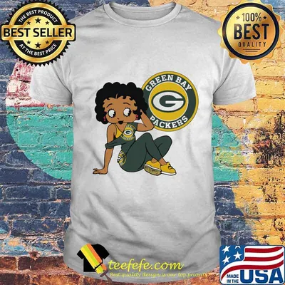 Betty boop green bay packers football shirt