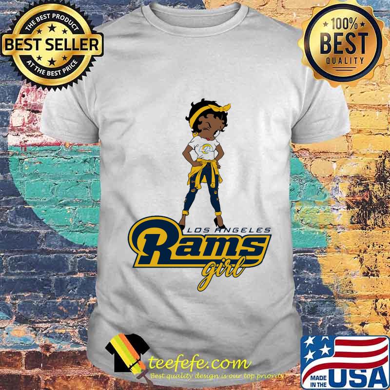Betty boop los angeles rams girl shirt