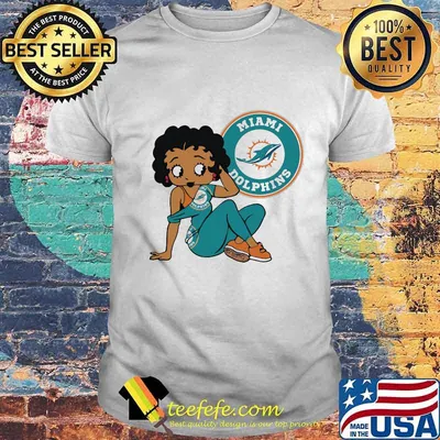 Betty boop miami dolphins football shirt