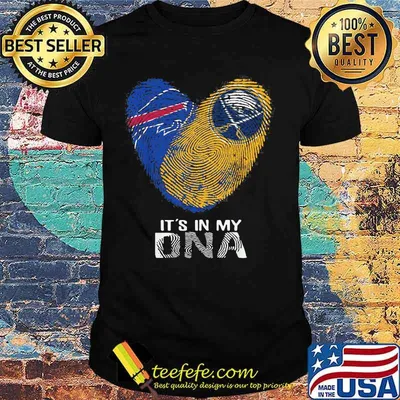Bills Sabres It's In My Dna Heart Fingerprints Shirt