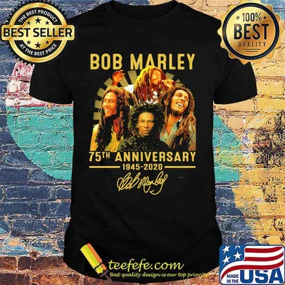 Bob marley 75th anniversary 1945 2020 signature shirt