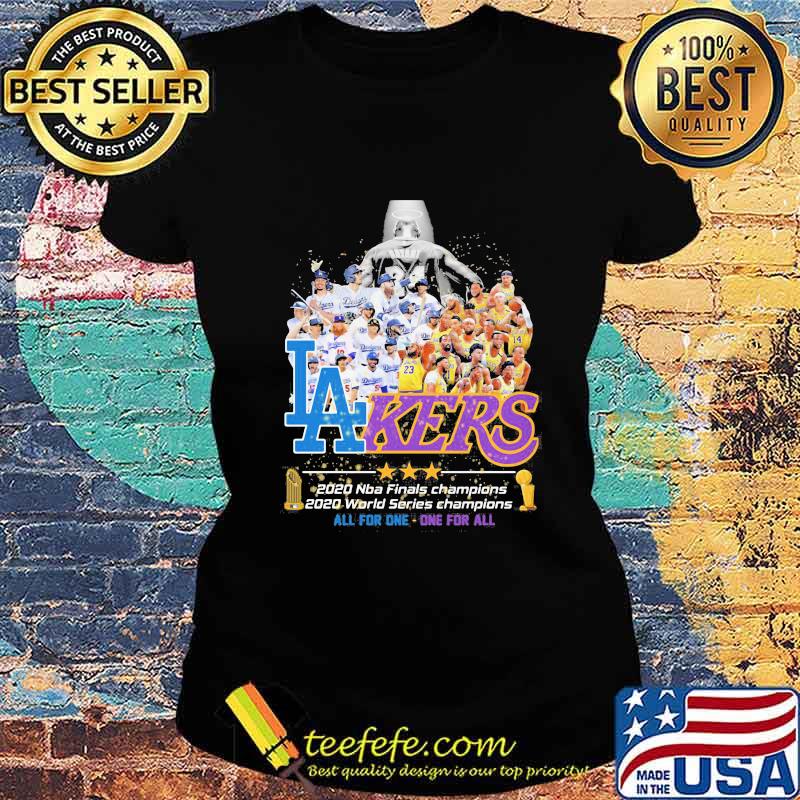 Bryant Lakers 2020 Nba Finals Champions 2020 World Series Champions All The One One For All Shirt Ladies tee Bryant Lakers 2020 Nba Finals Champions 2020 World Series Champions All The One One For All Shirt Ladies tee