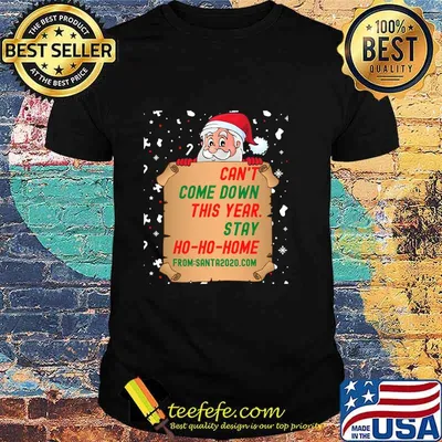 Can't Come Down This Year Stay Ho Ho Home From Santa 2020.com Shirt