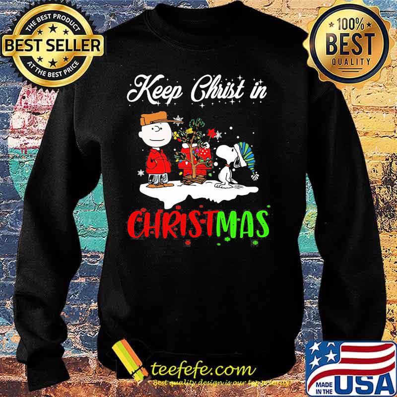 Charlie brown and snoopy keep christ in christmas s Sweater Charlie brown and snoopy keep christ in christmas s Sweater