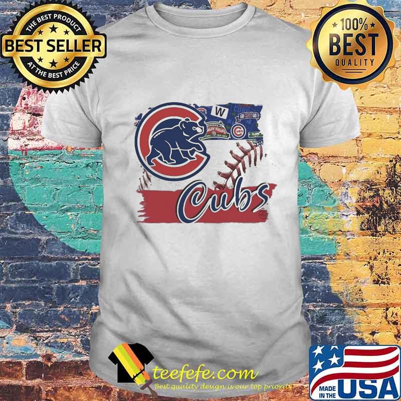 Chicago cubs baseball flag shirt Chicago cubs baseball flag shirt