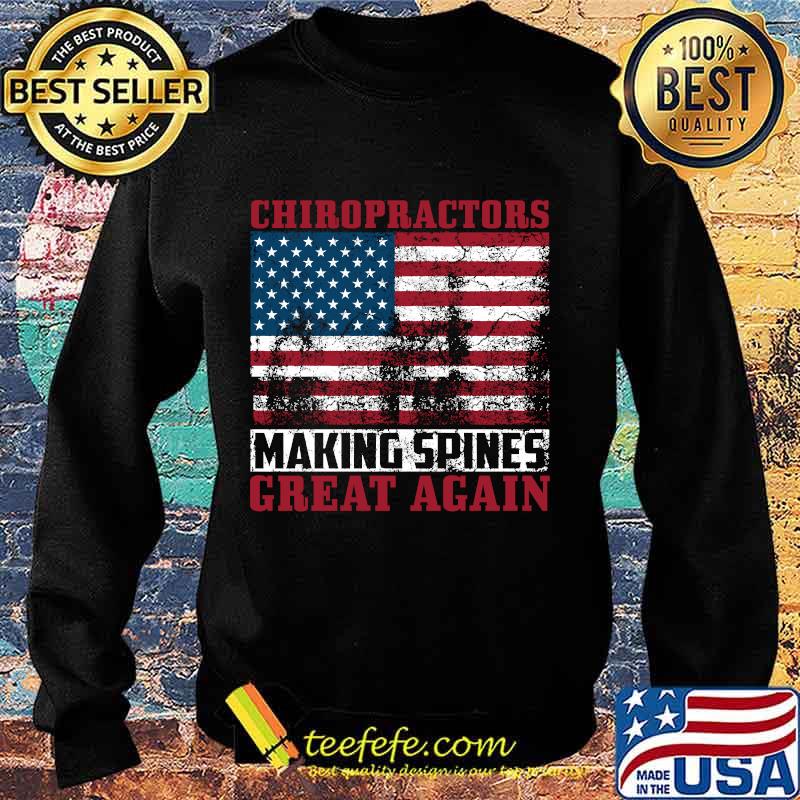 Chiropractor making spines great again american flag vintage s Sweater Chiropractor making spines great again american flag vintage s Sweater