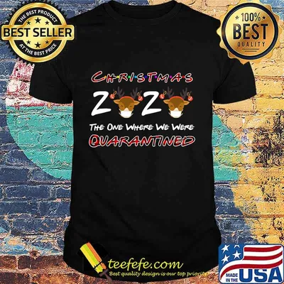 Christmas 2020 The One Where We Were Quarantined Reindeer Wearing Mask Shirt
