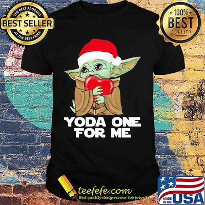 Christmas yoda one for me heart shirt