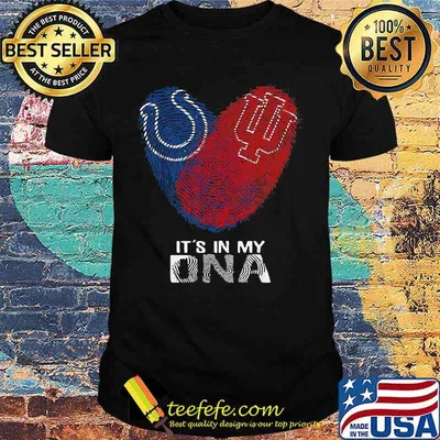 Colts Hoosiers It's In My Dna Heart Fingerprints Shirt