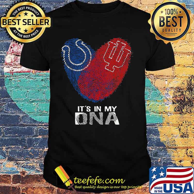 Colts Hoosiers It's In My Dna Heart Fingerprints Shirt