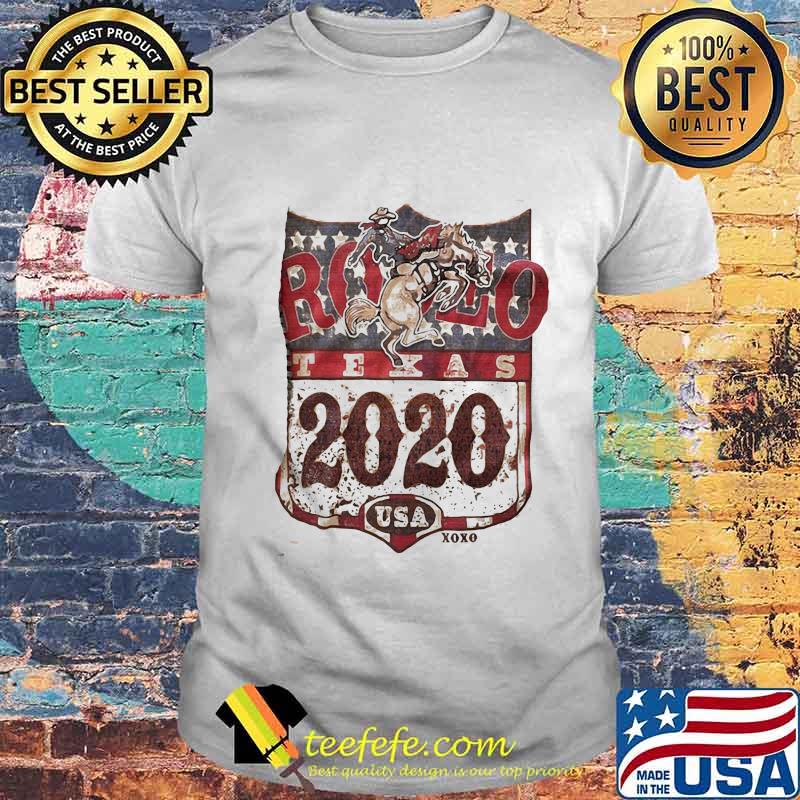 Cowboy Rodeo Texas 2020 Ameican Flag Shirt