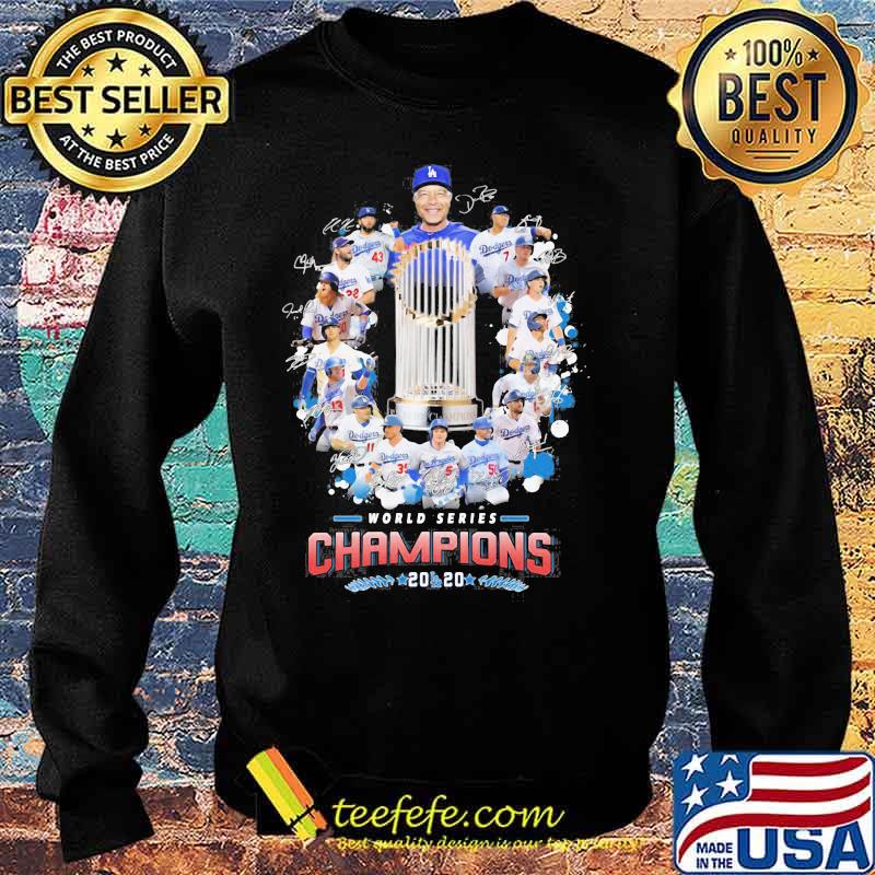 Cup world series champions los angeles dodgers 2020 signatures s Sweater Cup world series champions los angeles dodgers 2020 signatures s Sweater