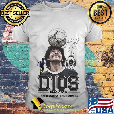 D10s Diego 1960 2020 Thank You For The Memories Argentinian Football Legend And World Shirt