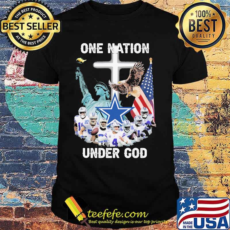 Dallas cowboys one nation under god american flag shirt