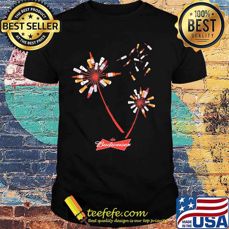 Dandelion flower budweiser beer shirt