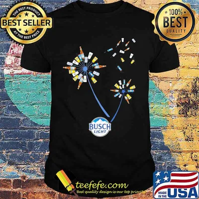 Dandelion flower busch light beer shirt