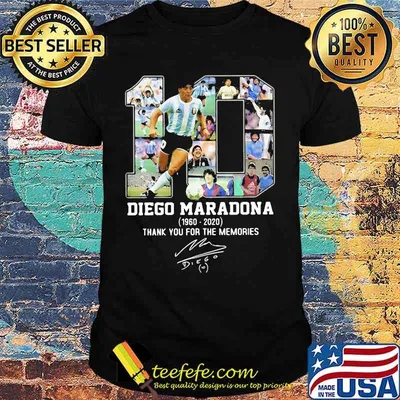 Diego Maradona 10 Argentina Football Thank You For The Memories 1960 2020 Signuature Shirt