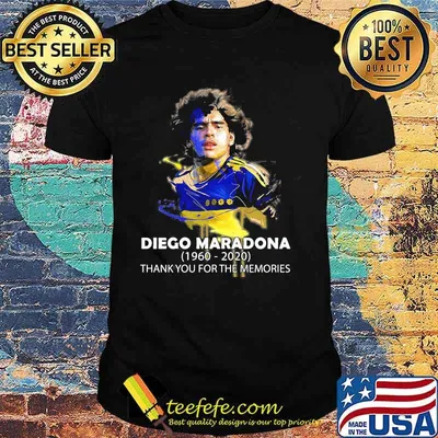 Diego Maradona 1960 2020 Thank You For The Memorie Signuature Shirt