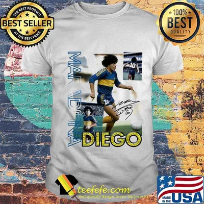 Diego Maradona Ten Football Signature Shirt