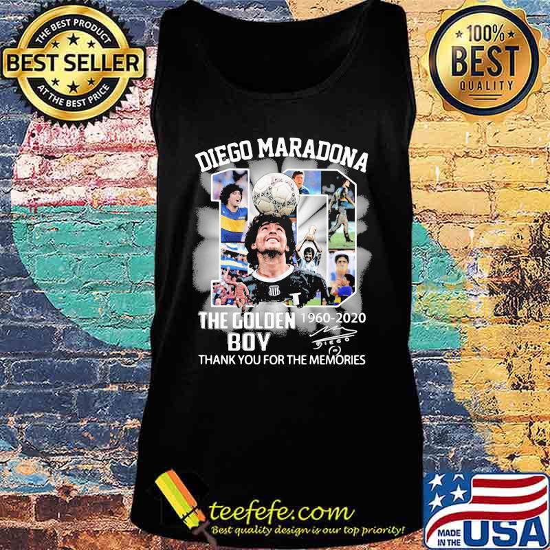 Diego Maradona The Golden Boy Legend Football 1960 2020 Signuature Shirt Tank top Diego Maradona The Golden Boy Legend Football 1960 2020 Signuature Shirt Tank top