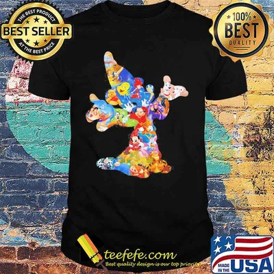 Disney mickey mouse and characters cartoon shirt