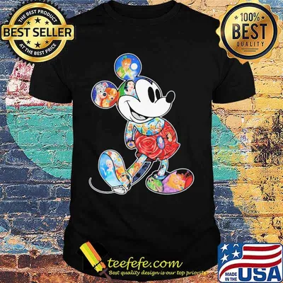 Disney mickey mouse and characters shirt