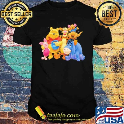 Disney pooh and friends cartoon shirt