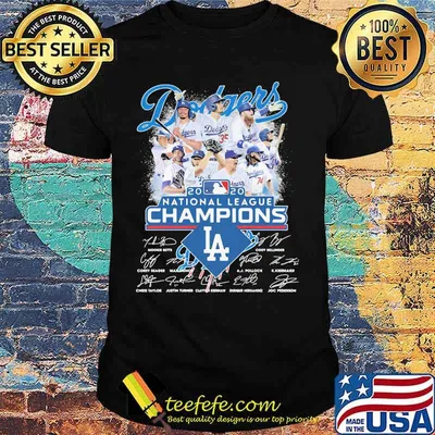 Dodgers 2020 national legue champions los angeles dodgers signatures shirt