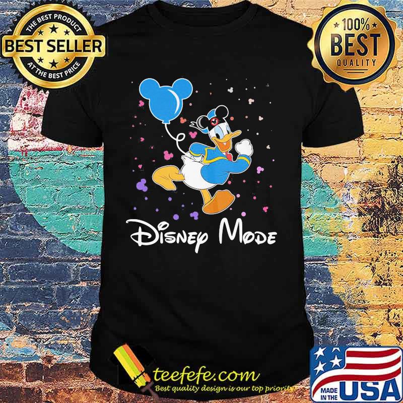 Donald duck disney mode balloon mickey mouse shirt