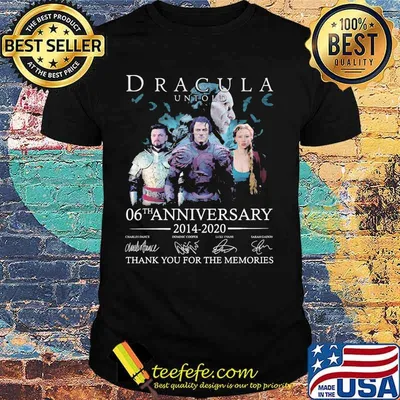 Dracula untold 06th anniversary 2014 2020 thank you for the memories signatures shirt