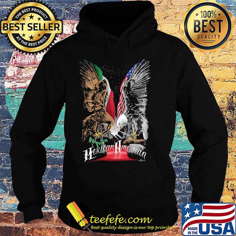 Eagle Mexican American Flag Shirt Hoodie Eagle Mexican American Flag Shirt Hoodie