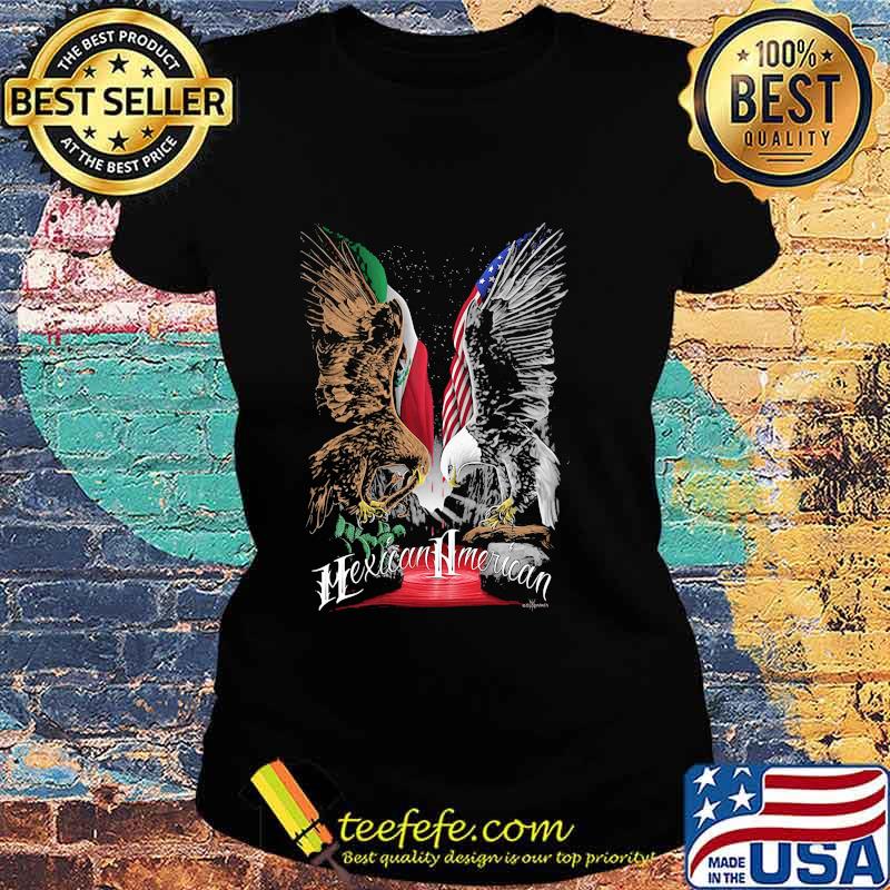 Eagle Mexican American Flag Shirt Ladies tee Eagle Mexican American Flag Shirt Ladies tee