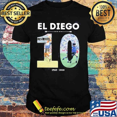 El Diego 10 Rip 1960 2020 Legend Football Shirt