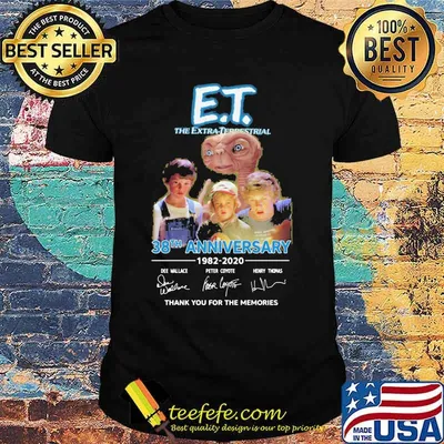 Et the extra terrestrial 38th anniversary 1982 2020 thank you for the memories signatures shirt