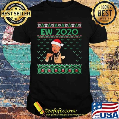 Ew 2020 Wine Wear Hat Santa Urgly Merry Christmas Shirt