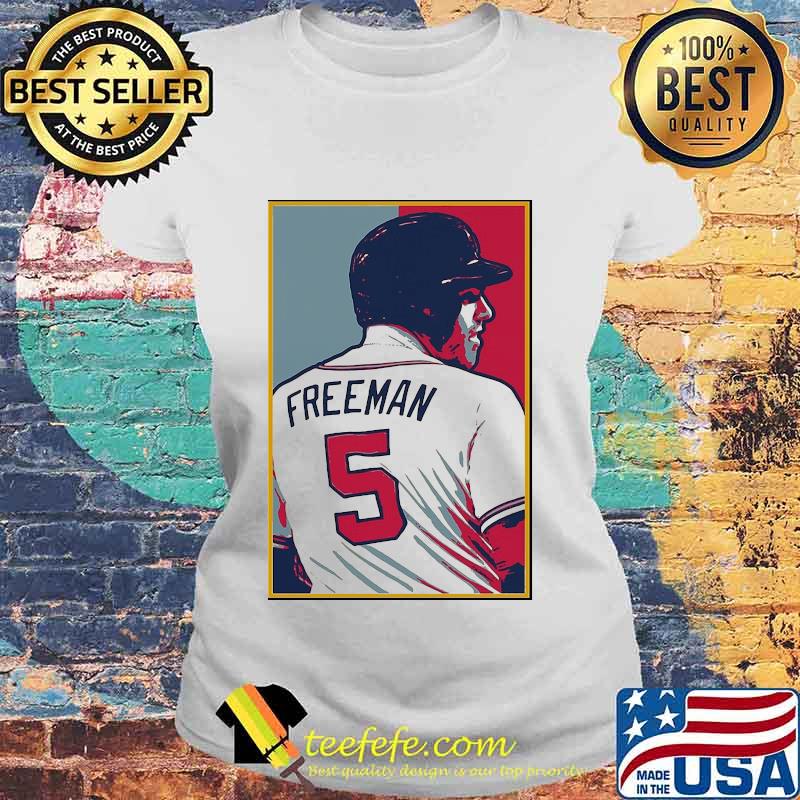 Freddie freeman 5 baseball art s Laides tee Freddie freeman 5 baseball art s Laides tee
