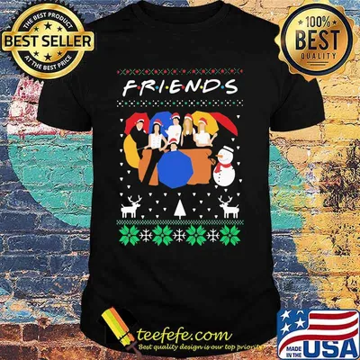 Friends merry ugly christmas shirt