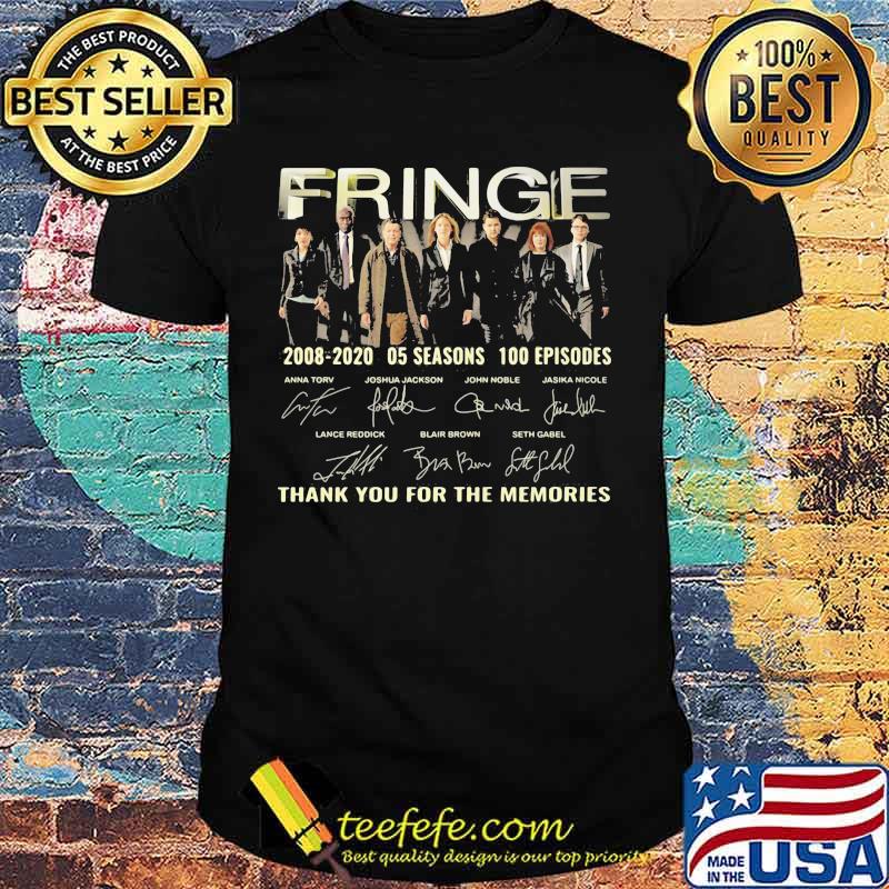 Fringe 2008 2020 05 seasons 100 episodes thank you for the memories signatures shirt