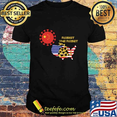 Gadsden Resist The Reset Corona Virus China American Flag Shirt