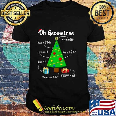 Geometry Math Science Teacher Christmas 2020 Oh Geometree Shirt