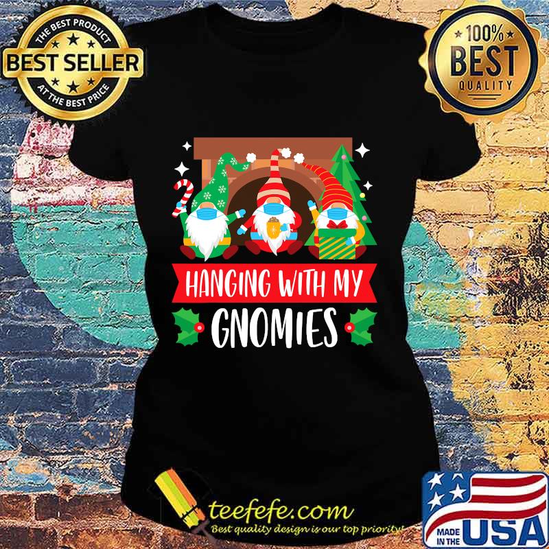 Gnomies face mask christmas pajama for family s Ladies tee Gnomies face mask christmas pajama for family s Ladies tee