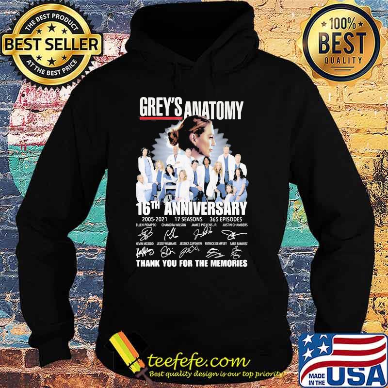 Grey’s Anatomy 16th Anniversary Birthday Thank For The Memories Signature Shirt Hoodie Grey’s Anatomy 16th Anniversary Birthday Thank For The Memories Signature Shirt Hoodie
