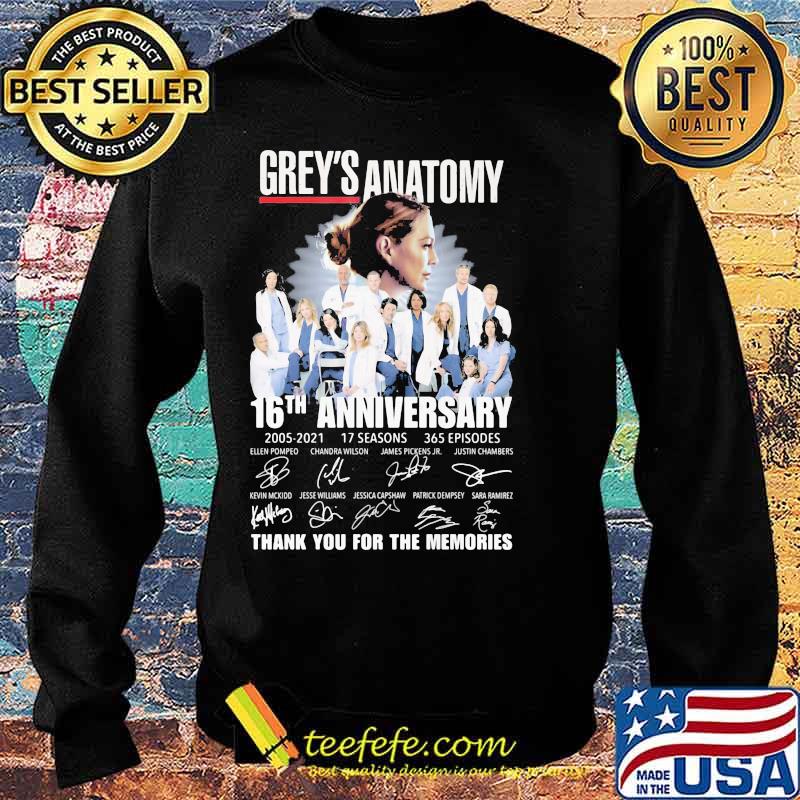Grey’s Anatomy 16th Anniversary Birthday Thank For The Memories Signature Shirt Sweater Grey’s Anatomy 16th Anniversary Birthday Thank For The Memories Signature Shirt Sweater
