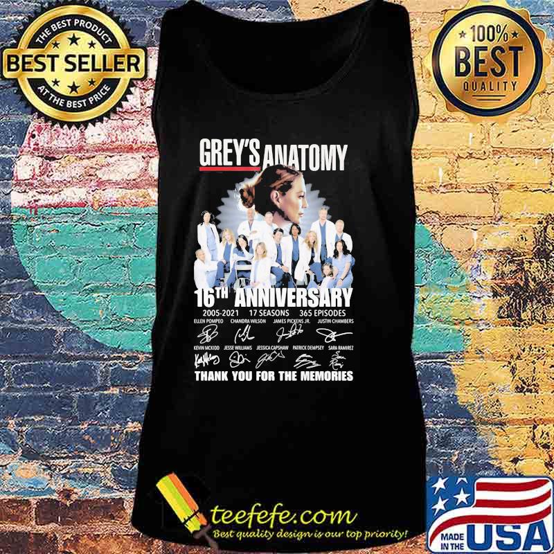 Grey’s Anatomy 16th Anniversary Birthday Thank For The Memories Signature Shirt Tank top Grey’s Anatomy 16th Anniversary Birthday Thank For The Memories Signature Shirt Tank top