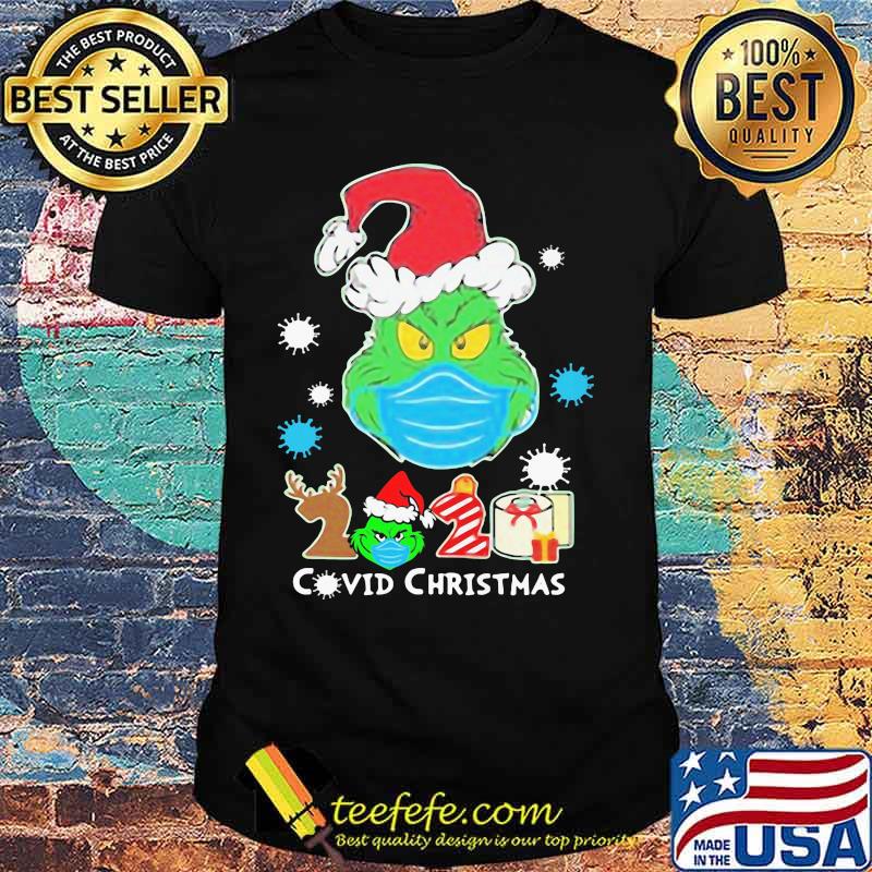 Grinch mask 2020 covid christmas shirt