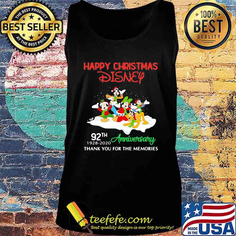 Happy christmas disney 92th 1928 2020 anniversary thank you for the memories s Tank top Happy christmas disney 92th 1928 2020 anniversary thank you for the memories s Tank top