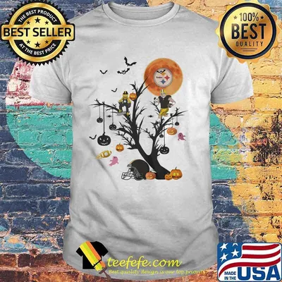 Happy halloween tree pittsburgh steelers moon shirt