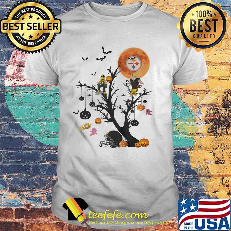 Happy halloween tree pittsburgh steelers moon shirt
