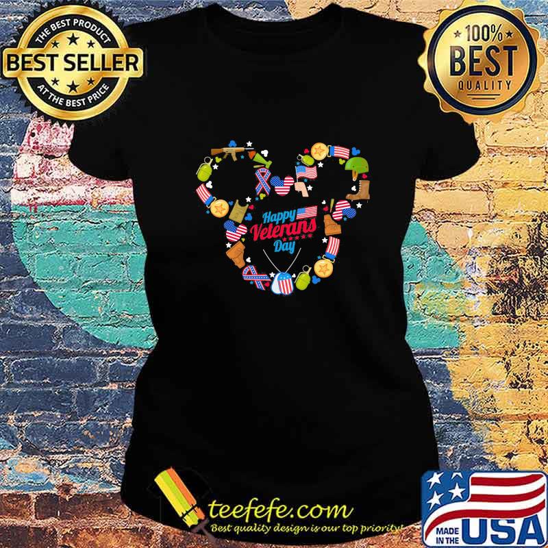 Happy veterans day mickey mouse s Ladies tee Happy veterans day mickey mouse s Ladies tee